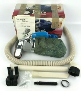 Vintage Royal Prince Model 501 Hand Vac With Attachment Kit