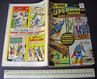 Superman Annual 80 Pg Giant Issue Number 1.  August 1964 Vintage Dc Comics Ny Usa
