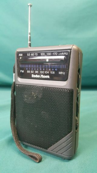 Vintage Radio Shack 12 - 454 Black Portable Personal Am/fm Radio