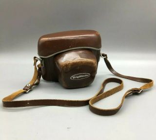 Vintage Voigtlander Brown Leather Case For Bessamatic 35mm Camera Cond.  E41