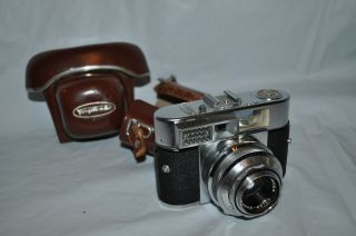 Vintage Voigtlander Vitomatic Ii 35mm Film Camera Color - Skopar Lens 1:2.  8 50mm