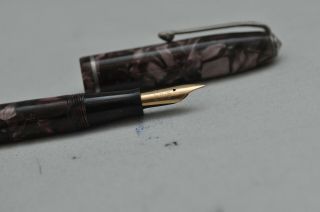 Lovely Vintage Conway Stewart Number 75 Fountain Pen – Maroon Marbled -