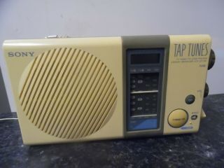Vintage Sony Radio Tap Tunes Tv H/l Fm/am 4 Band Receiver Icf - S77w