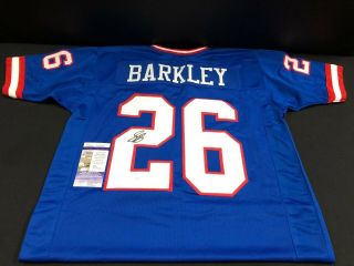 Saquon Barkley York Giants Autographed/signed Custom Jersey Jsa Sd59677