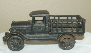 Vintage Collectible Cast Iron Toy Farm Truck 6 3/4 " X 2 3/4 "