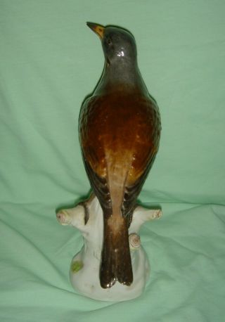 Nicely Modelled Antique 19thc Meissen Porcelain Hand Painted Large Bird Figure