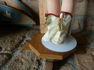 Vintage Doll Majorette Boots With Tassels,  2 3/4 In Vintage Majorette Boots Doll