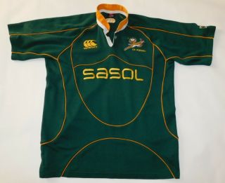 Vtg South Africa National Rugby Union Team Springboks Canterbury Jersey Shirt Xl