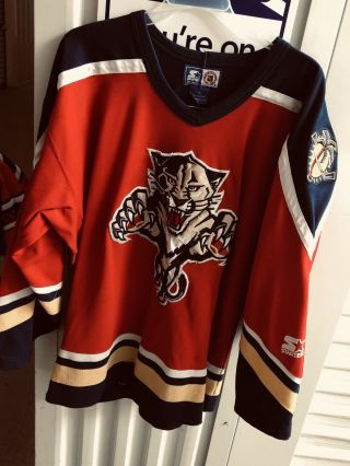Vintage Starter Florida Panthers Hockey Jersey Adult Xl Sewn Nhl 90s