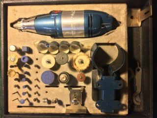 Vintage Craftsman Electric Rotary Tool With Attachments,  Manuals,  & Case -