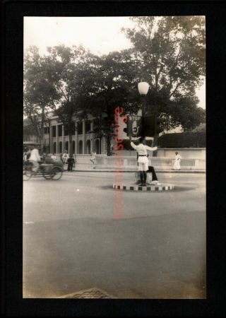 Singapore Traffic Policeman At Work Unique Vintage Real Photo Pc 1930 