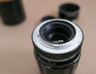 Vintage - Komura 135MM f2.  8 Lens,  For Nikon F Film Or Digital,  Case & Hood 3