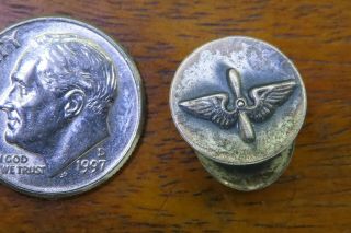 Vintage Silver Sweetheart Wwii 1940 Army Air Corp Pilots Wings Cap Hat Charm 1