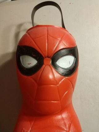 Vintage Halloween Blow Mold The Spider Man Candy Bucket