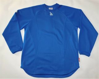 Vtg Authentic Los Angeles Dodgers Majestic Therma Base Fleece Mlb Jersey Shirt L