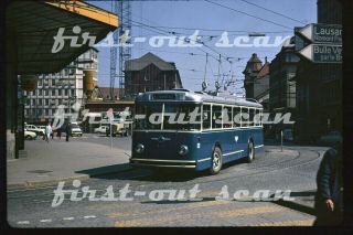 Z Slide - Freiburg Germany 74 Trackless Trolley Bus March 1979