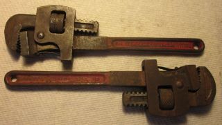 Vintage 2 Piece 808 Proto Mfd.  U.  S.  A.  8 Inch Pipe Wrenches