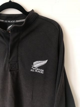 Size Large Vintage ZEALAND All Blacks 2000 2002 Home Rugby Shirt Adidas H 3