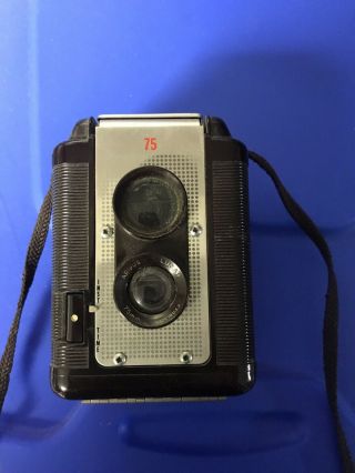 Vintage Argus Brown And Red Lumar 75mm Box Camera