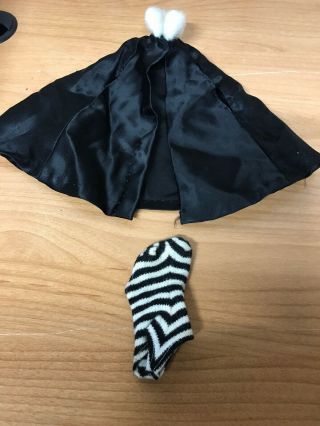 Vintage Barbie Black And White Bathing Suit And Cape