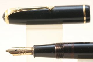 Vintage Conway Stewart No.  28 Lever Fill Black Fountain Pen,  Gt