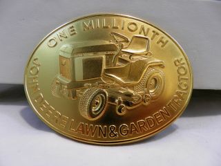 Vintage 1984 John Deere One Millionth Tractor Belt Buckle - 