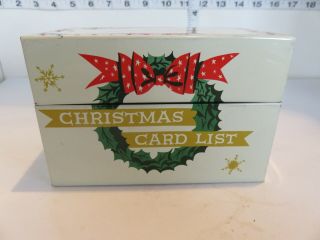 Vintage Christmas Tin Recipe Box By Style Craft