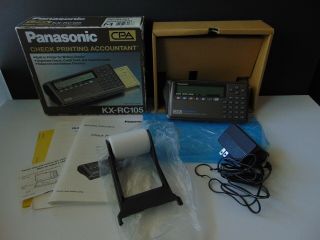 Vintage Panasonic Kx - Rc105 Cpa Accountant Calculator Printer Japan W/box &manual