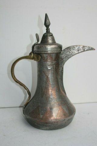35,  5 cm Antique Jeddah Dallah HALLMARK islamic Coffee Pot Bedouin 1.  317 grams 2
