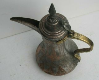 35,  5 cm Antique Jeddah Dallah HALLMARK islamic Coffee Pot Bedouin 1.  317 grams 3