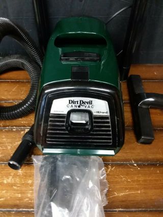 Vintage Royal Dirt Devil 2037 Compact Canister Vacuum Cleaner With Attachments