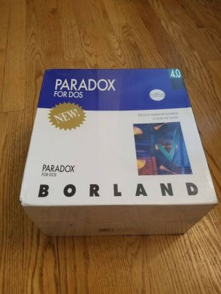 Vintage Borland Paradox 4.  0 Dos Floppy Disc 5.  25 " 1992
