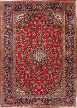 Traditional Floral Vintage Oriental Area Rug Red Wool Handmade Dining Room 8x11
