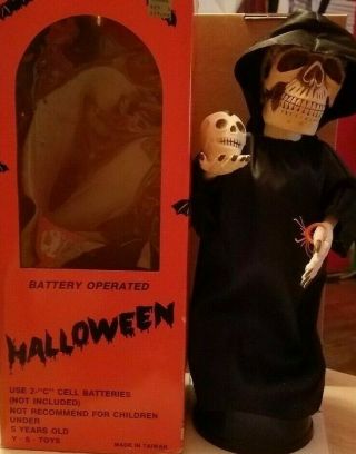 Vintage Halloween Grim Reaper Animated Motionette Telco?