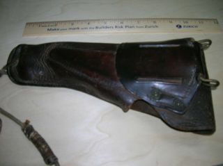 Vintage Wwi - Ww2 Us Army M1916 Hoyt 1917 Leather Holster 1911 Style