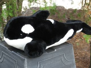 Vintage Shamu Orca Killer Whale Seaworld Plush Stuffed Animal Doll Large 15 "