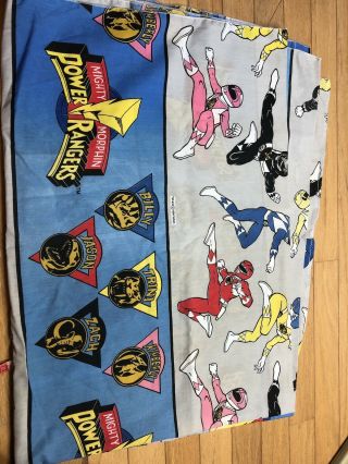 Vintage 1994 Mighty Morphin Power Rangers Twin Fitted Bed Sheet Saban (1022)