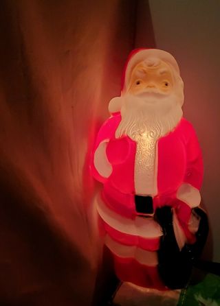 13 Inch Christmas Vintage Lighted Santa Empire Blown Mold 2