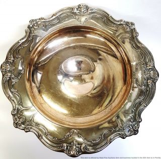 Antique Gorham Sterling Silver Art Nouveau Repousse Footed Tazza Candy Nut Dish 2