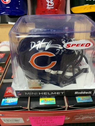 Chicago Bears Devin Hester Autographed Mini Helmet Inscribed 20 Career Td Return