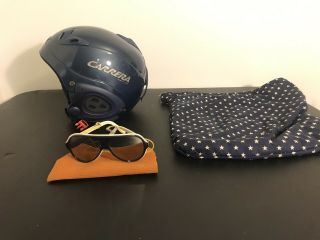 Carrera Ski Helmet With Vintage Ski Glasses/goggles
