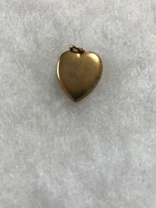 Antique Vintage Gold Filled Heart Mourning Hair/picture Locket Pendant