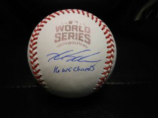 Kyle Schwarber Ip Auto Signed 2016 World Series Baseball W 16 Ws Champs - Cubs