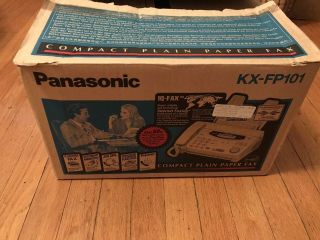 Vintage Panasonic Kx Fp101 Compact Plain Paper Fax Machine Nos In Very Good