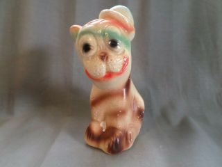 Vintage Chalkware Carnival Prize Bonzo The Dog With Hat