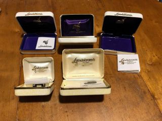 5 Vintage Landstroms Black Hills Gold Clam Shell Jewelry " Box Only "