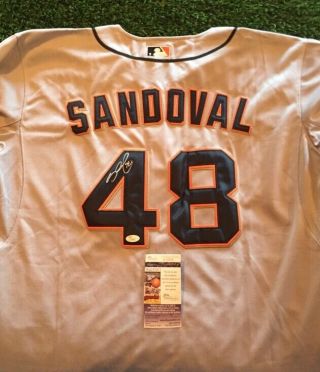 Pablo Sandoval San Francisco Giants Stud Grey Signed Jersey Jsa/coa J04266