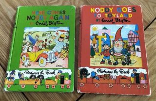 2 Noddy Books Here Comes Noddy Again Noddy Goes To Toyland Enid Blyton