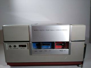 Vintage Sony - Matic Av - 3400 Portable Videocorder Retro Movie Reel To Reel
