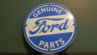 Vintage Ford Motor Co Porcelain Gas Auto Dealer Parts Service Sales Sign